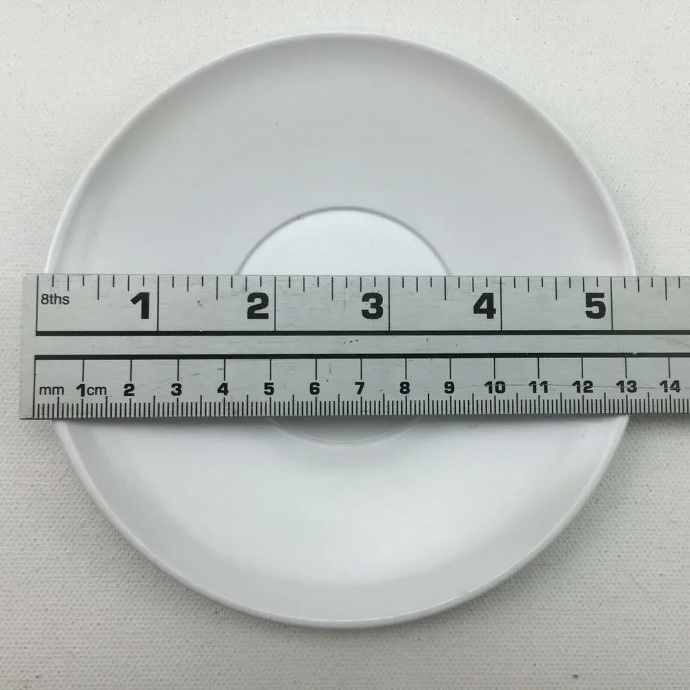 Vintage White Melamine Saucer Plates Lot 6  Melmac RV Camper Camping